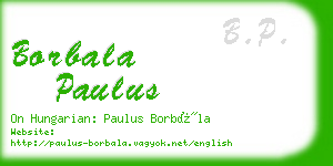 borbala paulus business card